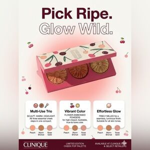 Clinique 🌟Limited Edition🌟Cheek Pop❣️On-The-Glow💫Trio Palette